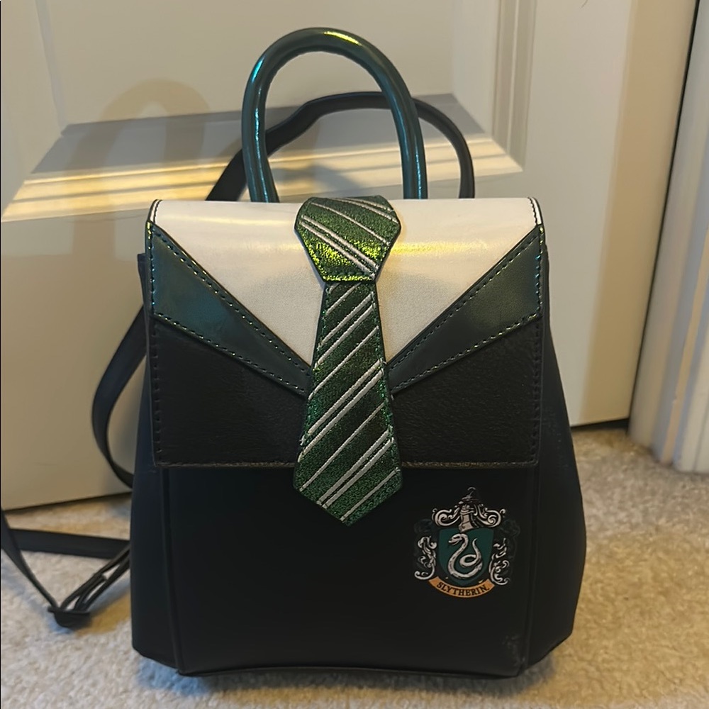 Slytherin Harry Potter Uniform Leather Themed Backpack - Danielle Nicole NEW